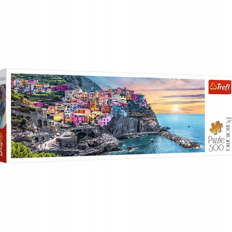 Puzzle Trefl 500el. Vernezza o zachodzie słońca Puzzle Panorama Włochy