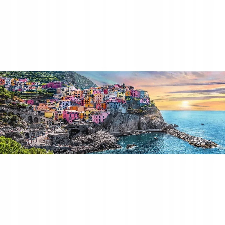 Puzzle Trefl 500el. Vernezza o zachodzie słońca Puzzle Panorama Włochy