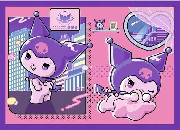 Puzzle 4 układanki Kuromi Dzień Kuromi Trefl puzzle 4+ najnowsza układanka