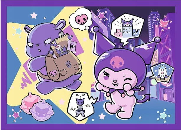 Puzzle 4 układanki Kuromi Dzień Kuromi Trefl puzzle 4+ najnowsza układanka