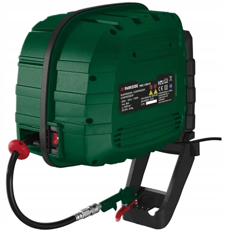 Kompresor PARKSIDE PKS 1100W kompresor z automatycznym bębnem maks. 8 bar
