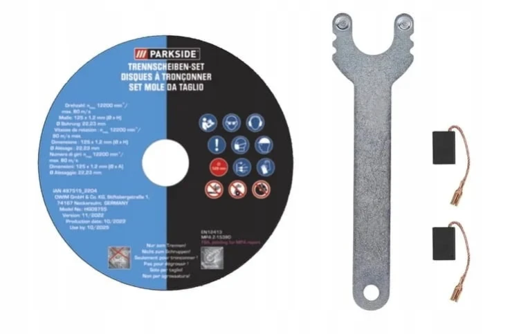 Szlifierka kątowa PARKSIDE PWS 125 1200W metalowa tarcza do cięcia NOWA