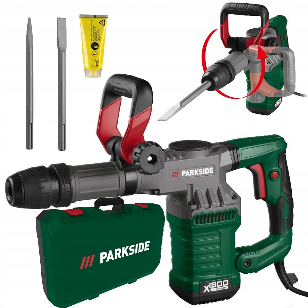 Mocny młot do betonu kamienia PARKSIDE młot wyburzeniowy SDS-Max 15J 1300W